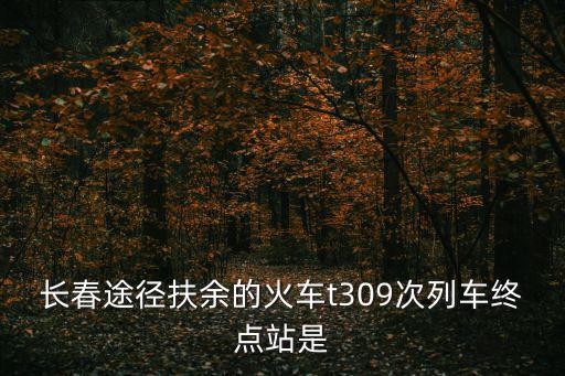 長春途徑扶余的火車t309次列車終點站是