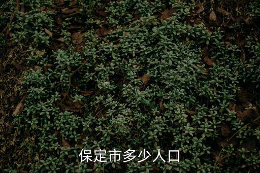保定市多少人口