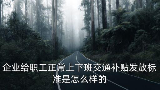 企業(yè)給職工正常上下班交通補(bǔ)貼發(fā)放標(biāo)準(zhǔn)是怎么樣的
