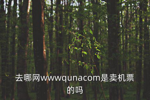 去哪網wwwqunacom是賣機票的嗎