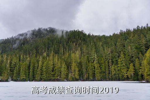 高考成績查詢時間2019