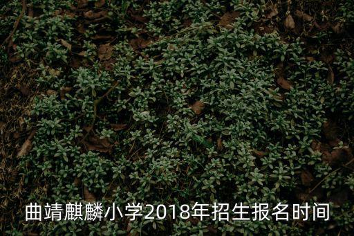 曲靖麒麟小學(xué)2018年招生報(bào)名時(shí)間