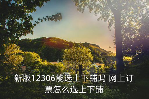 新版12306能選上下鋪嗎 網上訂票怎么選上下鋪