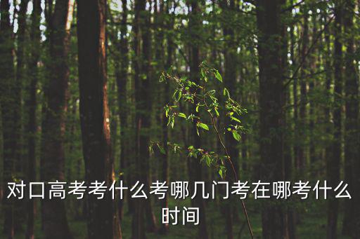 對口高考考什么考哪幾門考在哪考什么時間