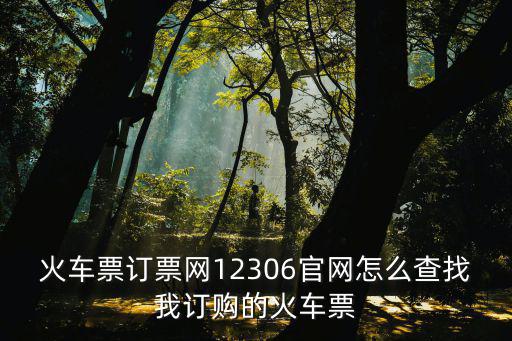 訂票網12306官網，火車票網上訂票網站