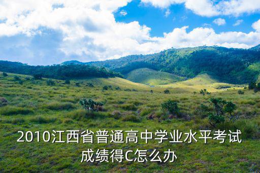 2010江西省普通高中學(xué)業(yè)水平考試成績得C怎么辦