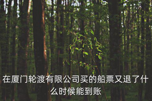 在廈門輪渡有限公司買的船票又退了什么時候能到賬