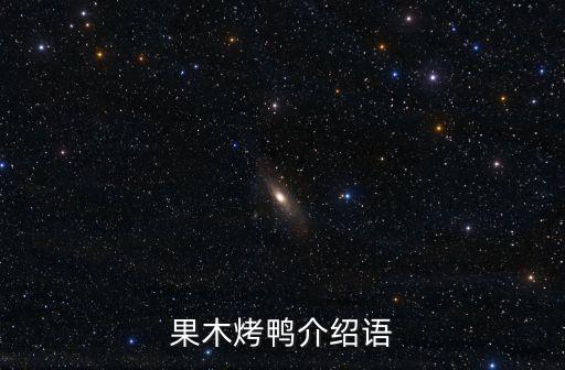 果木烤鴨介紹語