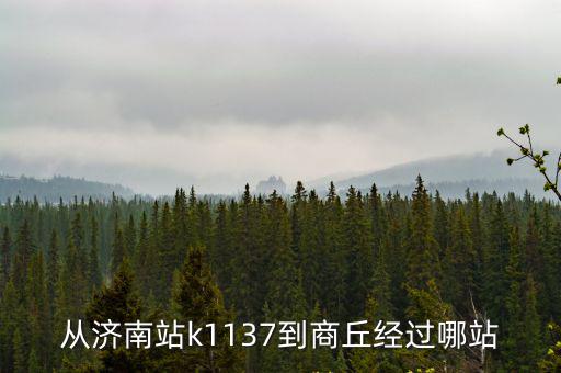 從濟(jì)南站k1137到商丘經(jīng)過哪站