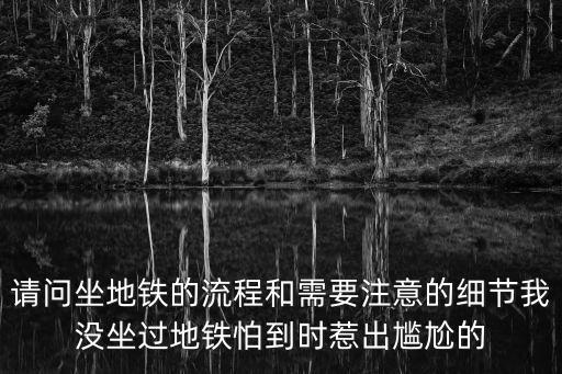 請問坐地鐵的流程和需要注意的細節我沒坐過地鐵怕到時惹出尷尬的