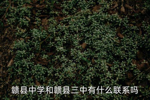 贛縣中學和贛縣三中有什么聯(lián)系嗎