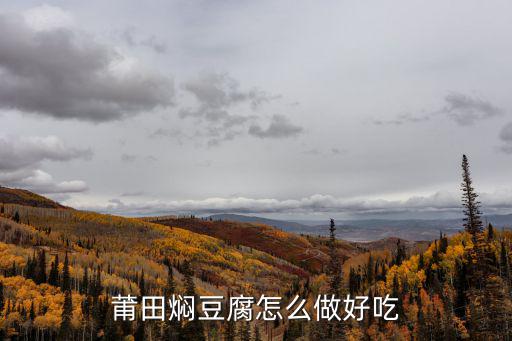 莆田燜豆腐怎么做好吃