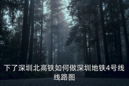 下了深圳北高鐵如何做深圳地鐵4號線線路圖