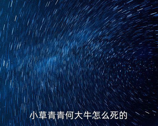 小草青青大結局，小草青青何大牛怎么死的
