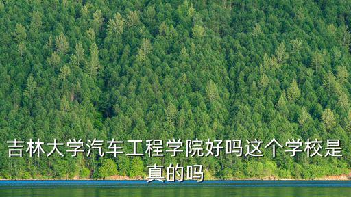 吉林大學汽車工程學院好嗎這個學校是真的嗎