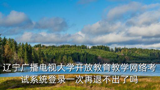 遼寧廣播電視大學開放教育教學網絡考試系統登錄一次再退不出了嗎