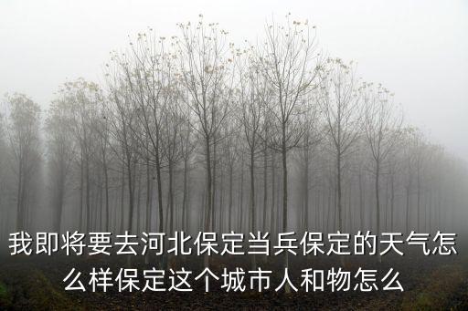 我即將要去河北保定當兵保定的天氣怎么樣保定這個城市人和物怎么