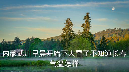 武川天氣，內蒙武川早晨開始下大雪了不知道長春氣溫怎樣