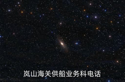 海關咨詢電話，嵐山海關供船業務科電話