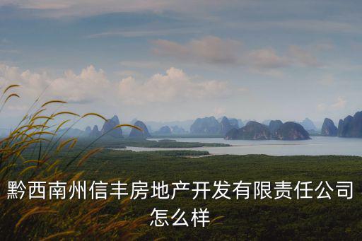 黔西南州信豐房地產開發(fā)有限責任公司怎么樣