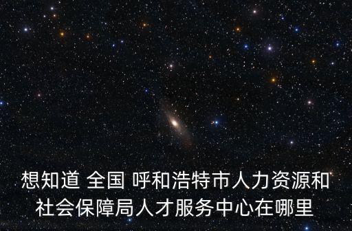 想知道 全國 呼和浩特市人力資源和社會保障局人才服務中心在哪里
