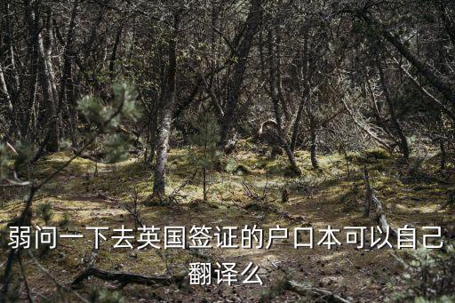 弱問(wèn)一下去英國(guó)簽證的戶(hù)口本可以自己翻譯么