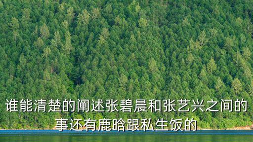 張碧晨張藝興，張碧晨和張藝興是什么關系 張碧晨整容前后照片被扒