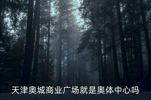 奧城商業(yè)廣場(chǎng)，天津奧城商業(yè)廣場(chǎng)就是奧體中心嗎