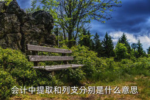 提取，會(huì)計(jì)中提取和列支分別是什么意思