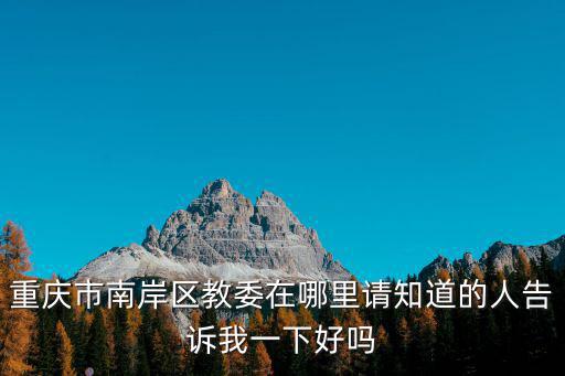 重慶市南岸區(qū)教委在哪里請(qǐng)知道的人告訴我一下好嗎