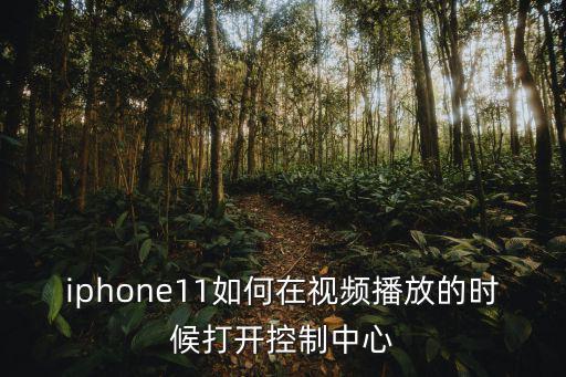 iphone11如何在視頻播放的時候打開控制中心