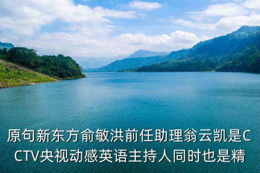 原句新東方俞敏洪前任助理翁云凱是CCTV央視動感英語主持人同時也是精