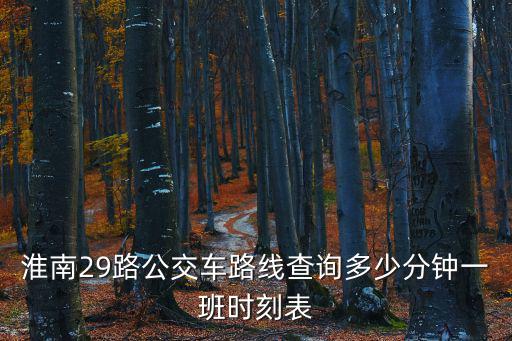 淮南29路公交車路線查詢多少分鐘一班時刻表