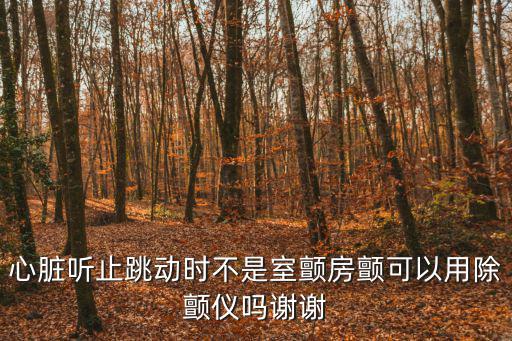 心臟聽止跳動時不是室顫房顫可以用除顫儀嗎謝謝