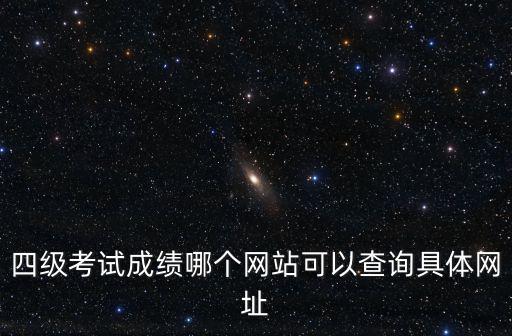 四級考試成績哪個網站可以查詢具體網址
