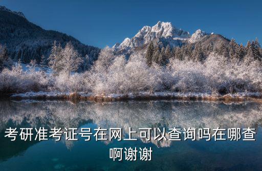 考研準考證，考研準考證號在網(wǎng)上可以查詢嗎在哪查啊謝謝