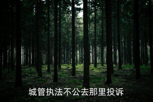 城管執法不公去那里投訴