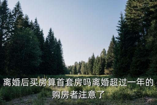 離婚后買房算首套房嗎離婚超過一年的購房者注意了