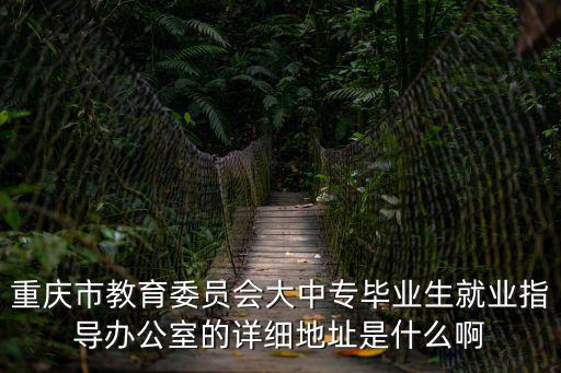 重慶市教育委員會大中專畢業生就業指導辦公室的詳細地址是什么啊