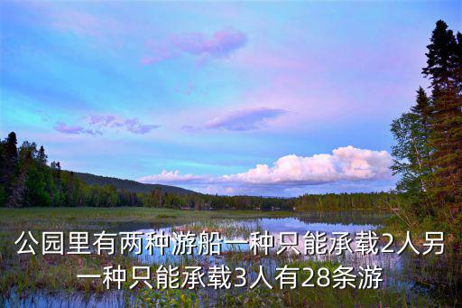 公園游船，公園里有兩種游船一種只能承載2人另一種只能承載3人有28條游