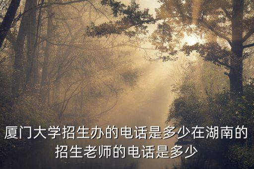 廈門大學招生辦的電話是多少在湖南的招生老師的電話是多少