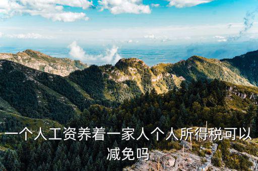 一個人工資養著一家人個人所得稅可以減免嗎