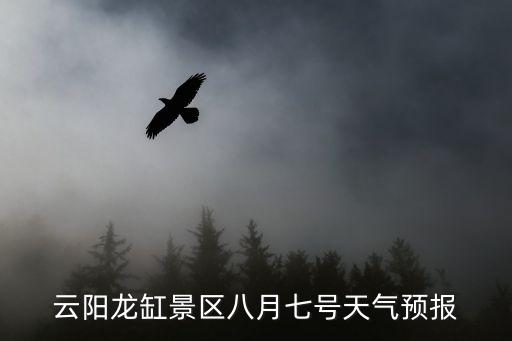 云陽龍缸景區八月七號天氣預報