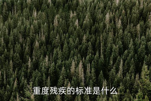 重度殘疾，我國有多少重度殘疾人