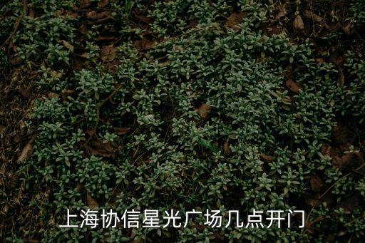 上海協(xié)信星光廣場幾點(diǎn)開門