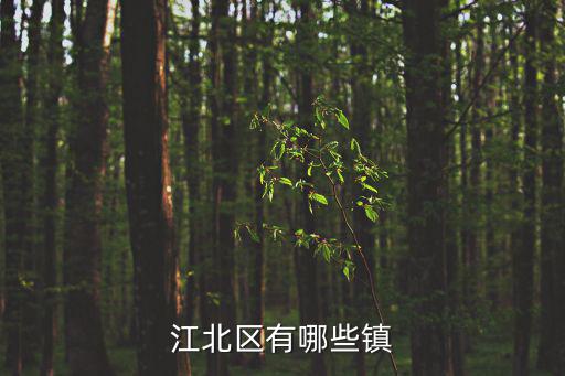 江北區有哪些鎮