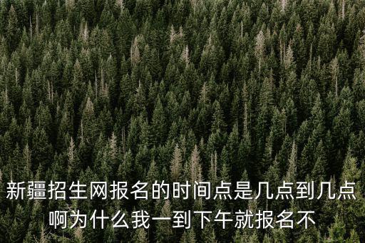 新疆招生網(wǎng)報(bào)名的時(shí)間點(diǎn)是幾點(diǎn)到幾點(diǎn)啊為什么我一到下午就報(bào)名不