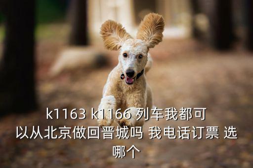 k1163，k1163 k1166 列車我都可以從北京做回晉城嗎 我電話訂票 選哪個
