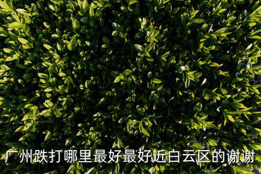 廣州跌打哪里最好最好近白云區的謝謝