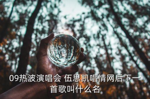 09熱波演唱會 伍思凱唱情網后下一首歌叫什么名